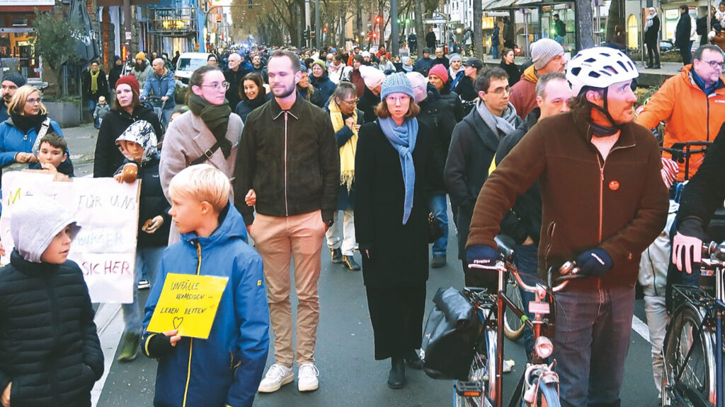Demontration auf der Luxemburger Straße