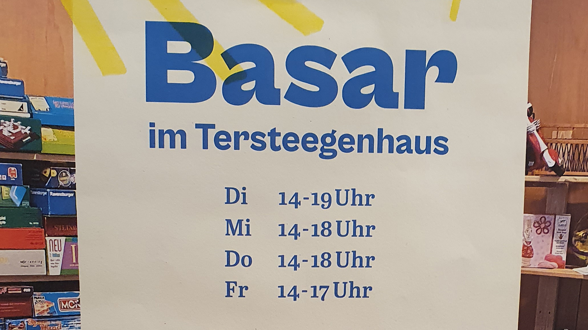 Plakat für den Basar am Tersteegenhaus